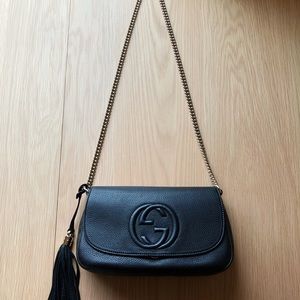 LAST DAY to buy! NEW GUCCI Soho Black Chain Bag